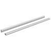 vidaXL Tige de placard 2 pcs Argent&eacute; 664 x 15 x 29 mm