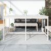 vidaXL Table de jardin blanc 203,5x90x110 cm bois massif de pin