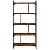vidaXL Bibliothèque 5 niveaux chêne fumé 76x32x158cm bois d'ingénierie