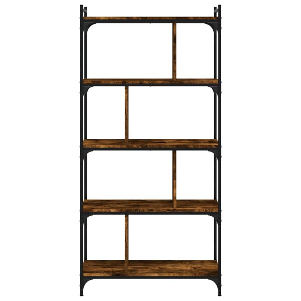 vidaXL Bibliothèque 5 niveaux chêne fumé 76x32x158cm bois d'ingénierie