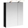 vidaXL Armoire Miroir de Salle de Bain Ch&ecirc;ne noir 60 x 14,5 x 70 cm
