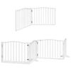 vidaXL Barri&egrave;re pour chien porte pliable 8panneaux blanc bois peuplier
