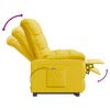 vidaXL Fauteuil jaune tissu