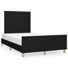 vidaXL Cadre de lit sans matelas noir 120x200 cm tissu