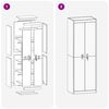 vidaXL Armoire de rangement avec stockage 2 pcs Blanc 60 x 40 x 180 cm