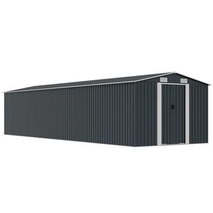 vidaXL Abri de jardin Anthracite 257x990x181 cm Acier galvanis&eacute;