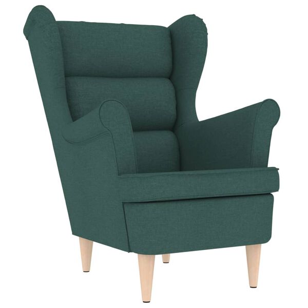 vidaXL Fauteuil vert fonc&eacute; 74x84x100 cm tissu