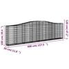 vidaXL Panier de gabions arqu&eacute; 400x30x100/120 cm Fer galvanis&eacute;