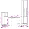 vidaXL Ensemble de mobilier de salle de bain 3 pcs Ch&ecirc;ne noir