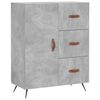 vidaXL Buffet haut Gris b&eacute;ton 69,5x34x180 cm Bois d'ing&eacute;nierie
