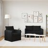 vidaXL Canap&eacute; 2 pcs Noir