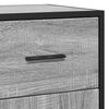 vidaXL Buffet sonoma gris 35,5x35x76 cm bois d'ing&eacute;nierie et m&eacute;tal