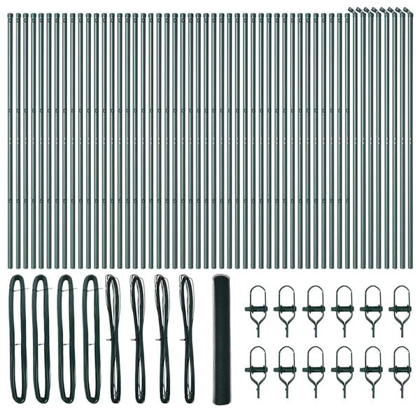 vidaXL Poteau de cl&ocirc;ture. Vert 100 x 1,4 m (maillage de 25 mm)