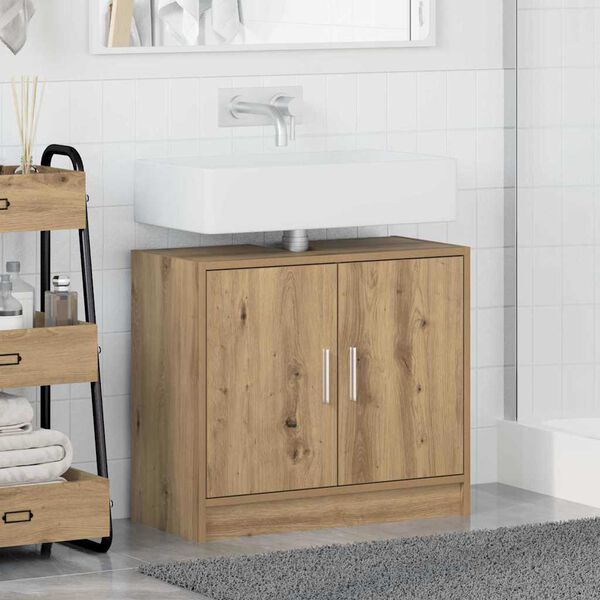 vidaXL Cabinet de salle de bain Ch&ecirc;ne artisanal 63 x 29 x 55 cm