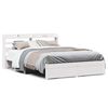 vidaXL Cadre de lit avec t&ecirc;te de lit sans matelas blanc 120x190 cm