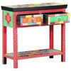 vidaXL Table console avec tiroir Multicolore 80 x 35 x 76 cm