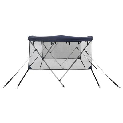 vidaXL Toit bimini à 3 arceaux parois en maille 183x(154-167)x137 cm