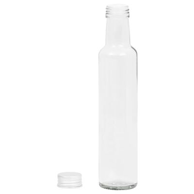 vidaXL Petites bouteilles en verre 260 ml avec bouchon à vis 10 pcs