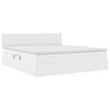 vidaXL Lit avec rangement et matelas Blanc pur 160 x 200 cm