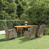 vidaXL Ensemble &agrave; manger de jardin 7 pcs Marron