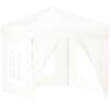 vidaXL Tente de r&eacute;ception pliable avec parois Blanc 2x2 m