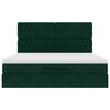 vidaXL Cadre de lit ottoman avec matelas vert fonc&eacute; 200x200 cm velours