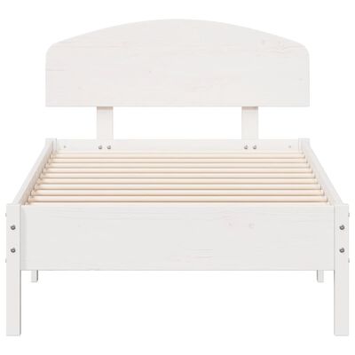 vidaXL Cadre de lit sans matelas blanc 90x190 cm bois de pin massif