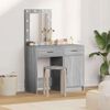 vidaXL Table de Toilette 2 pcs Gris 50 x 41 x 135 cm Bois d'ing&eacute;nierie