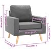 vidaXL Fauteuil gris fonc&eacute; tissu