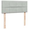 vidaXL Lit ottoman avec matelas gris clair 120x190 cm velours