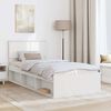vidaXL Cadre de lit Blanc 75 x 190 cm Bois d'ing&eacute;nierie