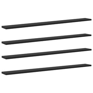 vidaXL &Eacute;tag&egrave;re &agrave; livres 3 niveaux 4 pc 100 x 10 x 1,5 cm Noir