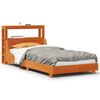 vidaXL Cadre de lit sans matelas cire marron 75x190 cm bois pin massif