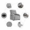 vidaXL Fauteuil inclinable &eacute;lectrique gris nuage tissu