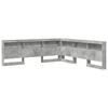 vidaXL T&ecirc;te de lit de rangement Gris b&eacute;ton Bois d'ing&eacute;nierie