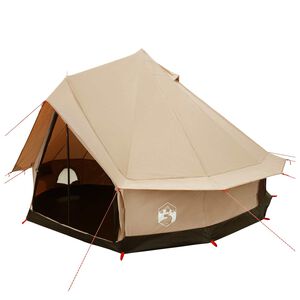 vidaXL Tente familiale 8 personne Cr&egrave;me Polycoton