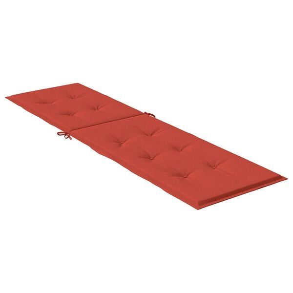 vidaXL Coussin de chaise longue rouge m&eacute;lang&eacute; (75+105) x 50 x 4 cm tissu