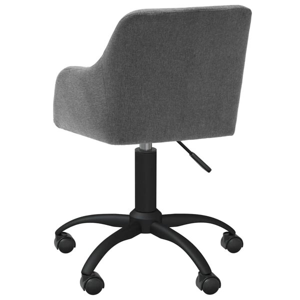 vidaXL Chaises pivotantes &agrave; manger lot de 6 Gris clair Tissu
