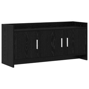 vidaXL Meuble TV 102 x 33 x 47 cm Ch&ecirc;ne noir Bois d'ing&eacute;nierie