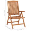 vidaXL Ensemble &agrave; manger de jardin 7 pcs Bois de teck massif