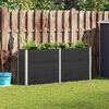 vidaXL Lit sur&eacute;lev&eacute; de jardin 200x50x91 cm WPC Gris