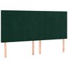 vidaXL Cadre de lit sans matelas vert fonc&eacute; 200x200 cm velours