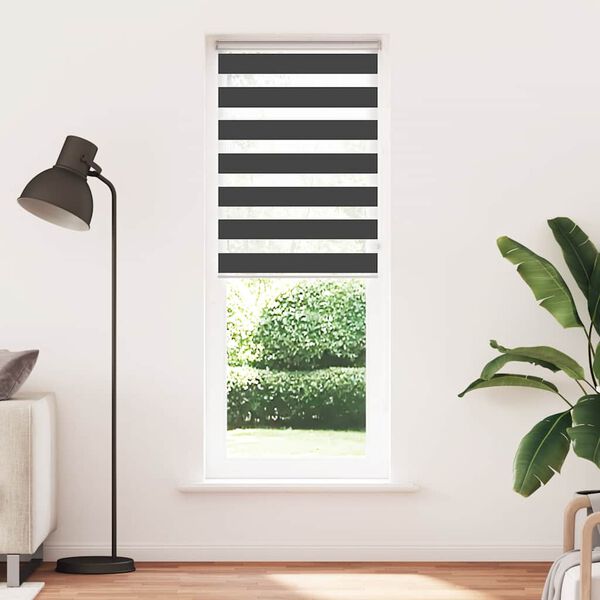 vidaXL Store z&egrave;bre noir 85x200 cm largeur du tissu 80,9 cm polyester