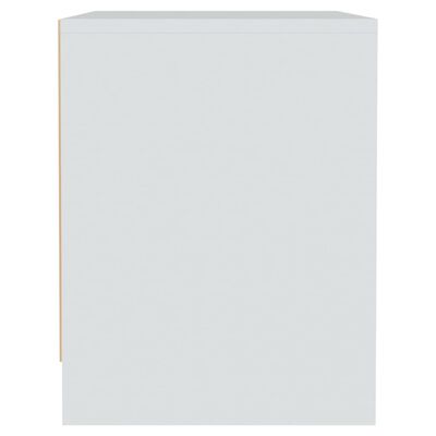vidaXL Tables de chevet 2 pcs blanc 45x34x44,5 cm bois d'ingénierie