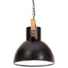 vidaXL Lampe suspendue industrielle 25 W Noir Rond 40 cm E27