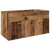 vidaXL Meuble avec vasque int&eacute;gr&eacute;e vieux bois bois d'ing&eacute;nierie