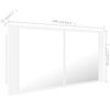 vidaXL Armoire salle de bain &agrave; miroir LED Blanc 100x12x45 cm Acrylique