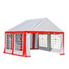 vidaXL Couverture de chapiteau 4x4 m Rouge et blanc