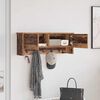 vidaXL Porte-manteau mural avec &eacute;tag&egrave;re Bois ancien 80 x 20 x 30 cm