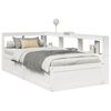 vidaXL Lit biblioth&egrave;que sans matelas blanc 90x200cm bois de pin massif